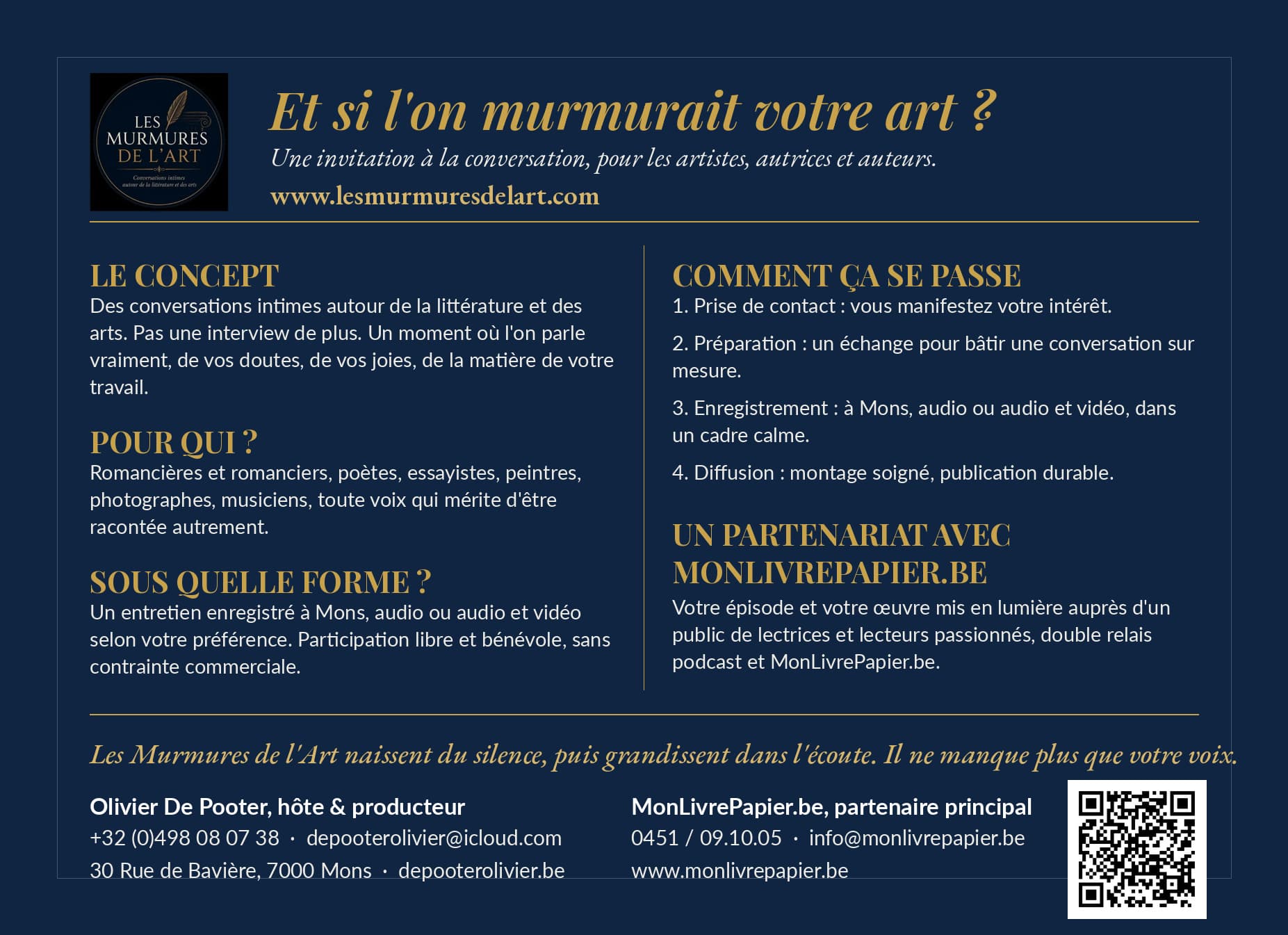 Flyer — Et si l'on murmurait votre art ?